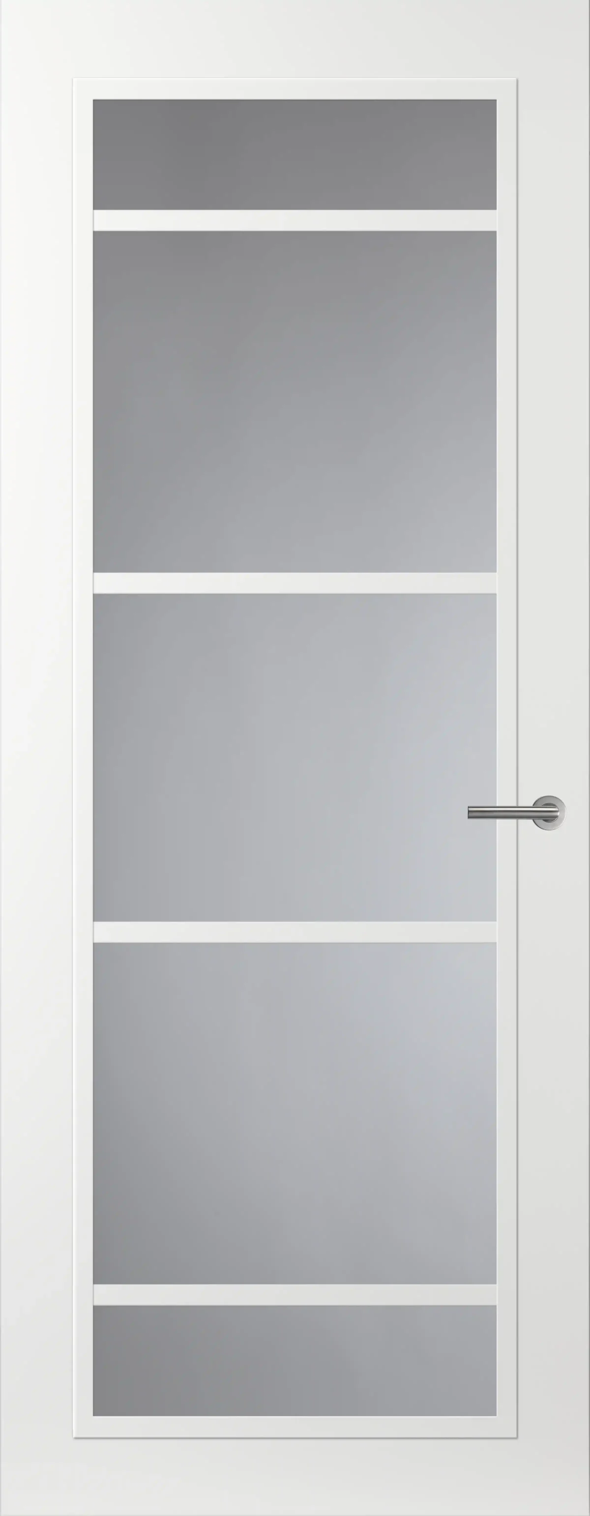 Binnendeur Svedex FR517 met wit glaslatten en Rookglas - Afbeelding 1